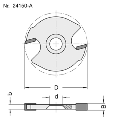 Nutsägen 24150-5 Z2 angesenkt