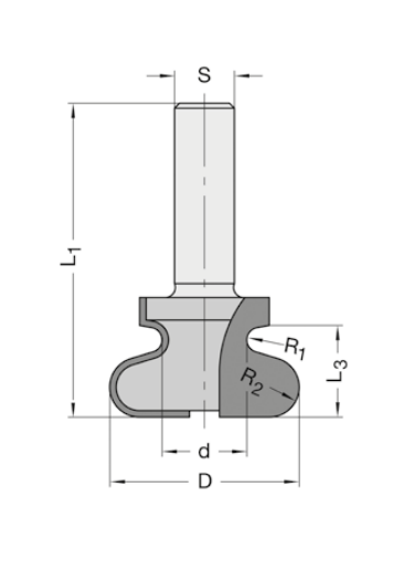 Griffmuldenfräser 24780-5/ 24330-5