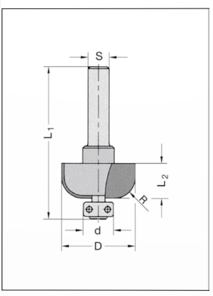 Halbhohlkehlfräser 24570-5 Z2