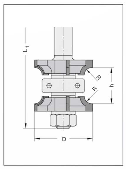 Doppelabrundfräser 24796-10 Z4