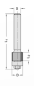 Preview: DIAFORM-DP-Handoberfräser 12.7x10x65x8 x 40 11000-9-12710-R