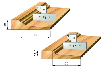 Profilplatten-Abplattfräser 220x31x30xZ=2+2 Holz Unten