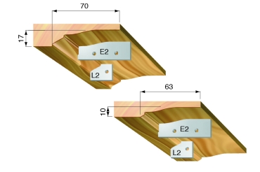 Profilplatten-Abplattfräser 220x31x30xZ=2+2 Holz Oben