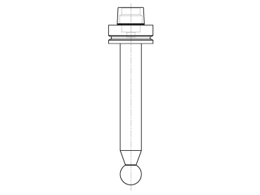 Prüfdorn HSK-F63 mit Kugel Ø30 / A=150 C995-150