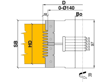 PM-Verleimfräser "Softline verstellbar" C105