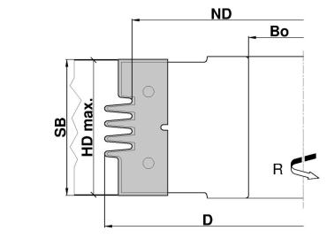 PM-Verleimfräser "Softline" 6 Nasen C110-6N