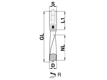 HW-Dübellochbohrer / LL C274-12575L