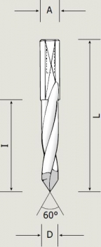 VHW Durchgangsbohrer L = 70