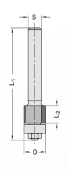 DIAFORM-DP-Handoberfräser 12.7x10x65x8 x 40 11000-9-12710-R