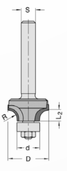 DIAFORM-DP-Handoberfräser 23x6.1x65x8 x 40 11000-9-23050-R