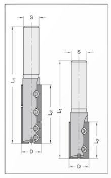 Wendeplatten-Nutfräser 16x28x75x12 x 40 22036-5-16028-R