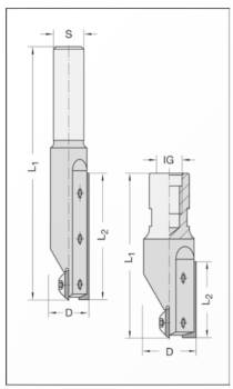 Wendeplatten-Nutfräser 22x30x71x8 x 30 22363-5-22030-R