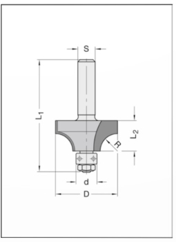 Viertelstabfräser 25.4x11.3x49x8 24373-5-25463-R