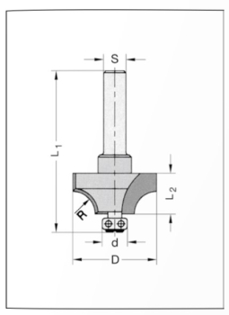 Viertelstabfräser 18x8x51x6 24601-5-18030-R