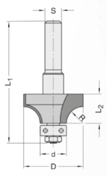 Abrundfräser 24.6x11.3x59x8 24623-5-24663-R