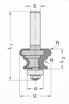 Profilfräser 25.4x16x55x8 x 27 24714-5-25402-R