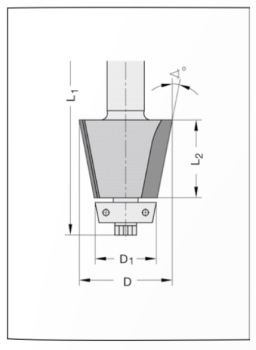Fasefräser mit Anlauflager 32x25x96x12 x 40 24796-5-00004-R
