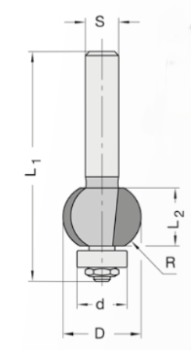 Flachhohlkehlfräser 19x13.2x55x8 x 30 24810-5-19000-R