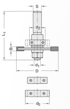 Flachdübelfräsersatz 40xx46x8 25173-5-40001-R