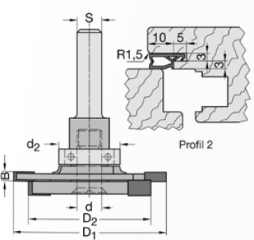 Dichtungsfräsersatz 50xxx8 25183-5-20000-R