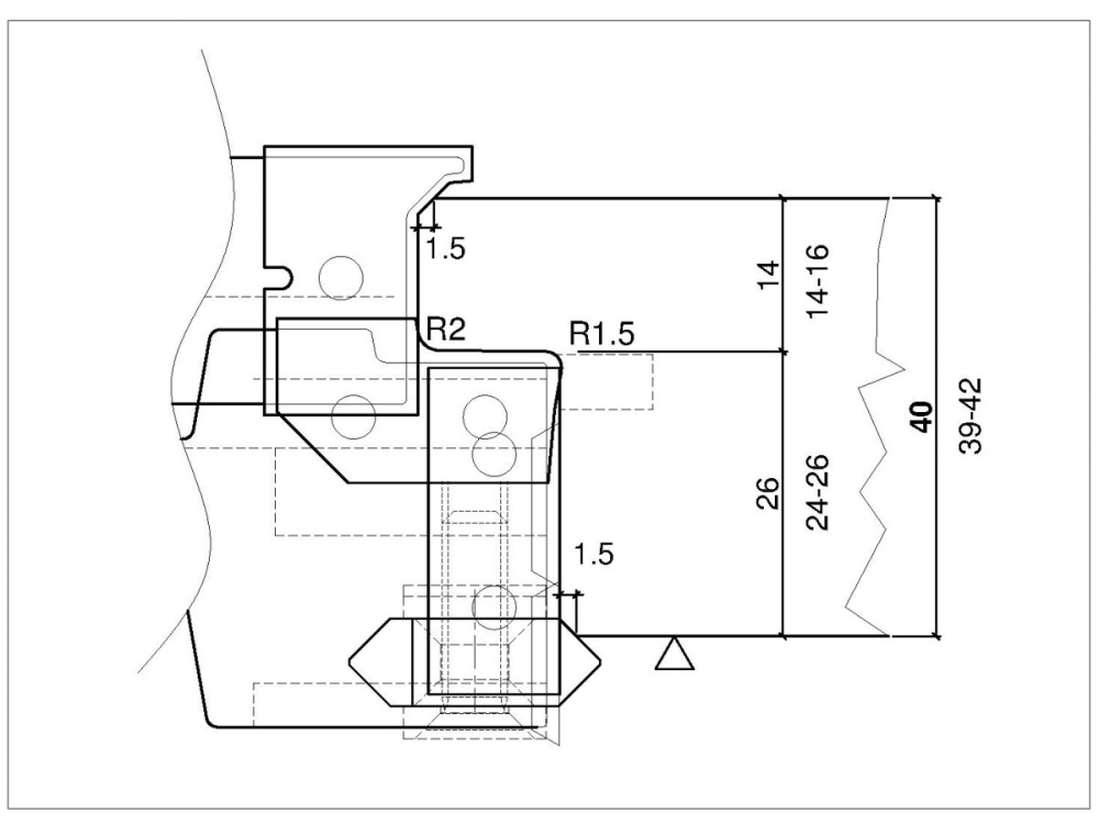 PM-Türfalzfräser 15mm für CNC C280-15