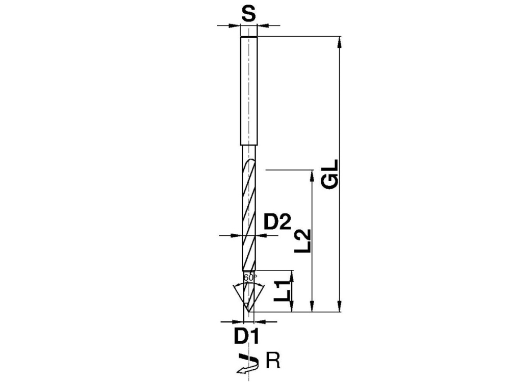 VHW-Stufenbohrer für Einbohrbänder C173-09R