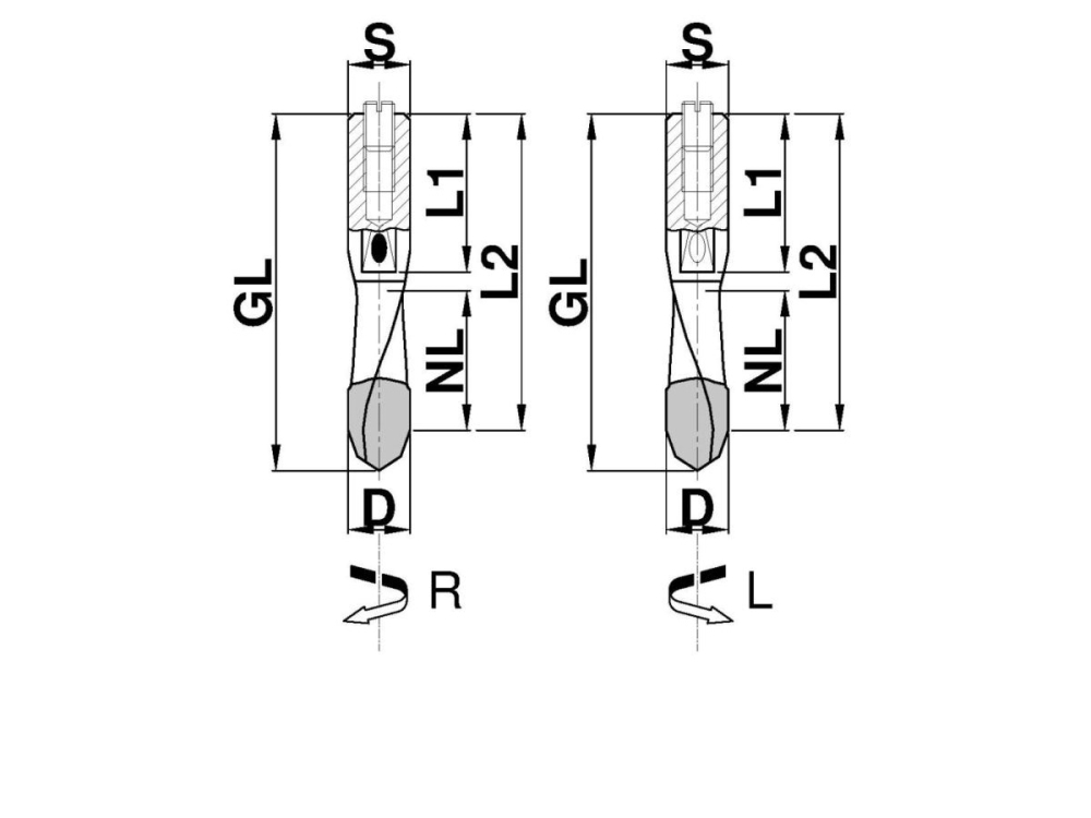 HW-Durchgangslochbohrer / LL C275-06575L