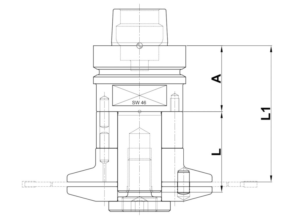 Sägeblattaufnahme HSK-F63 C277-C25-F1