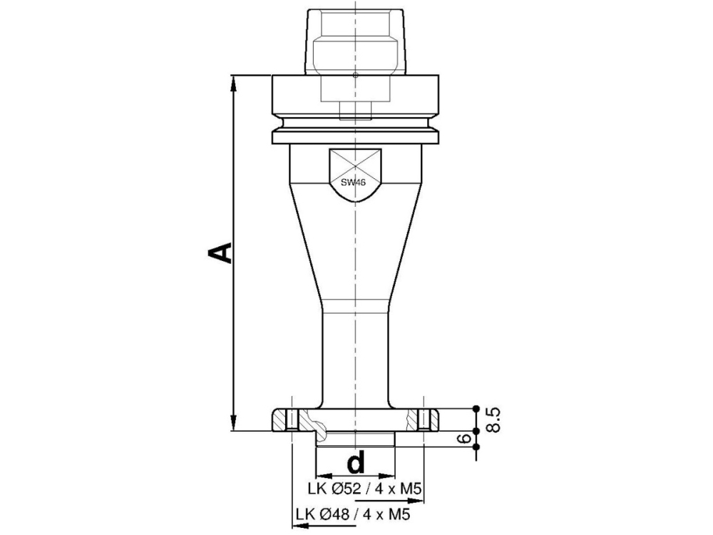 Sägeblattaufnahme HSK-F63 C277-D13532