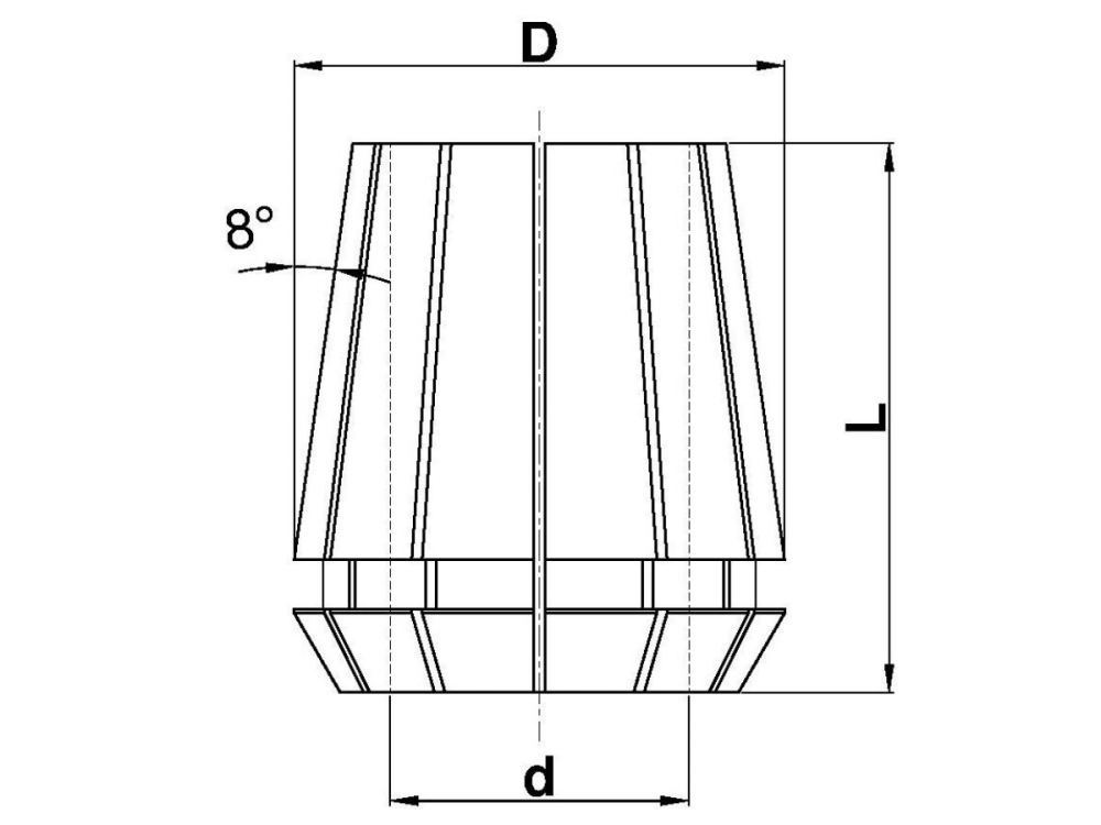 Spannzange D8.0 / Typ ER 16 C945-ER16080