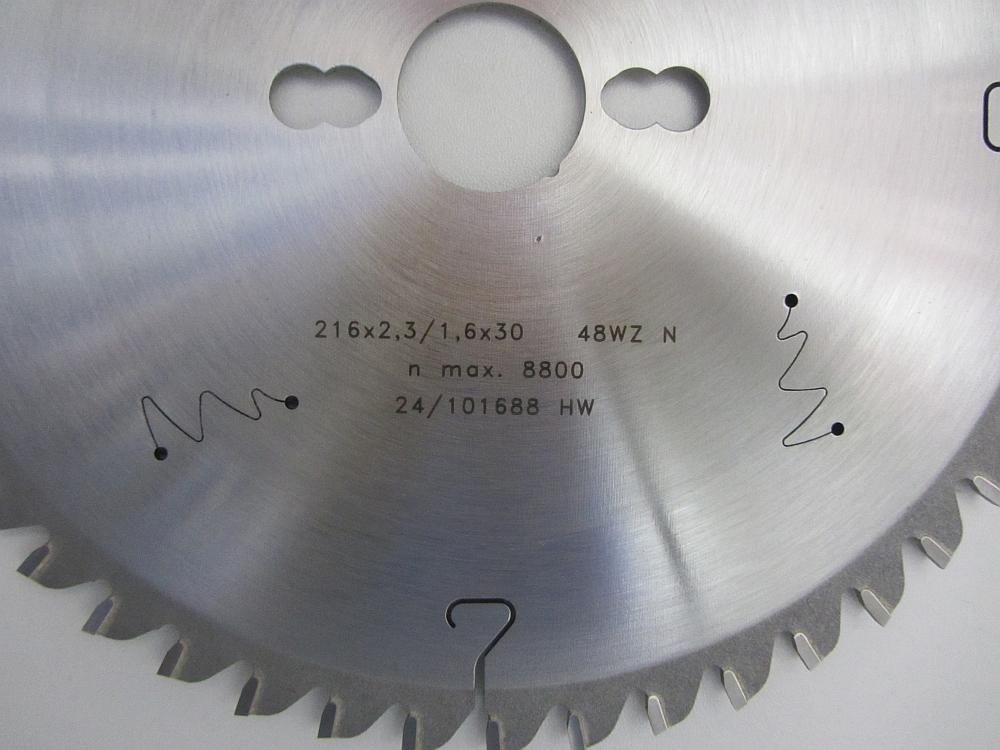 HM Kappkreissägeblatt Ø216 SB2,3 Z48 WZ-NEG