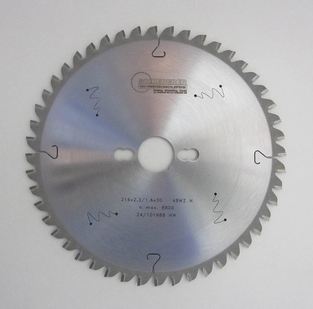 HM Kappkreissägeblatt Ø216 SB2,3 Z48 WZ-NEG