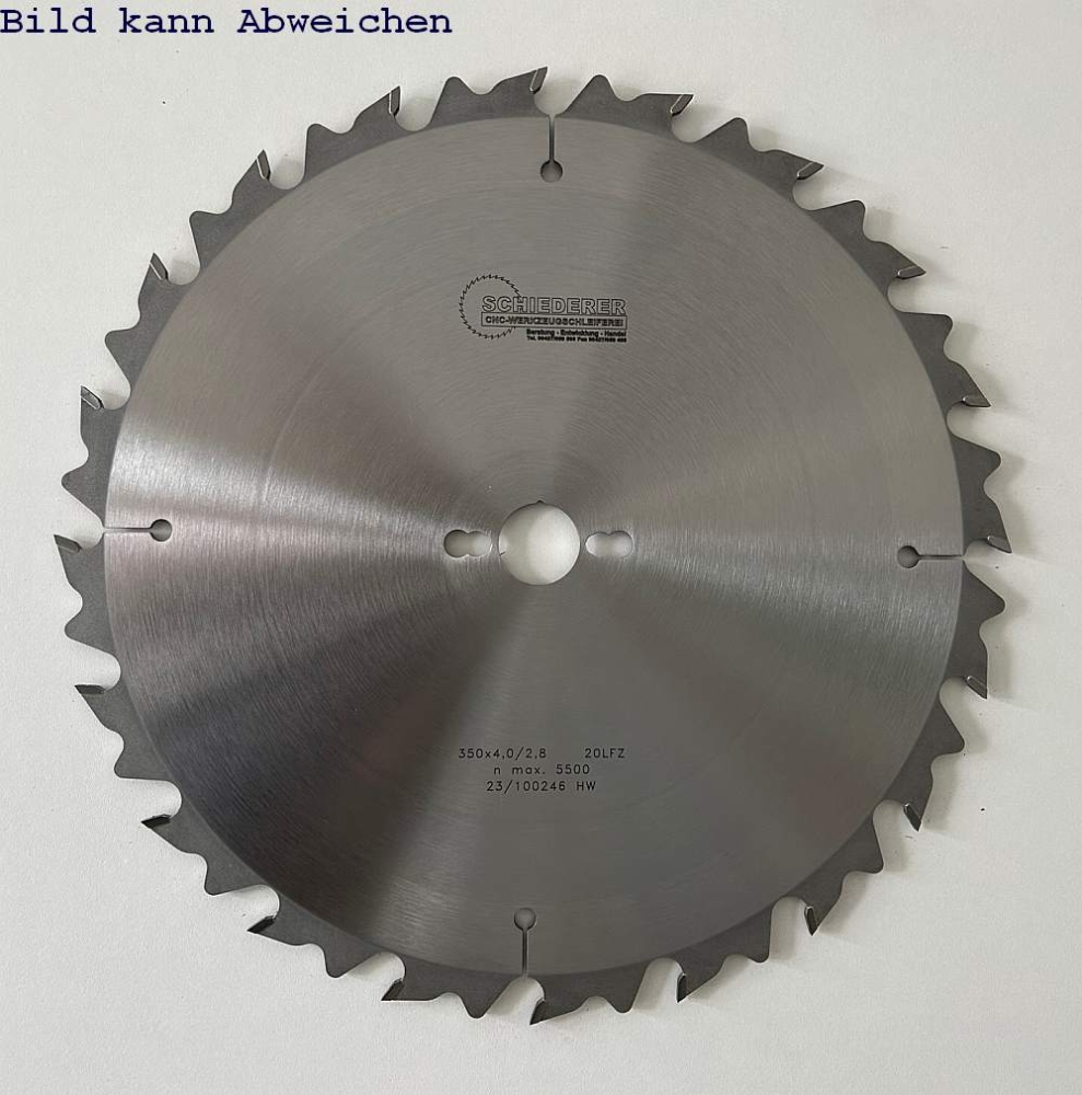 HM-Kreissägeblatt D=350 x 4,0/2,8 Z=20 LFZ