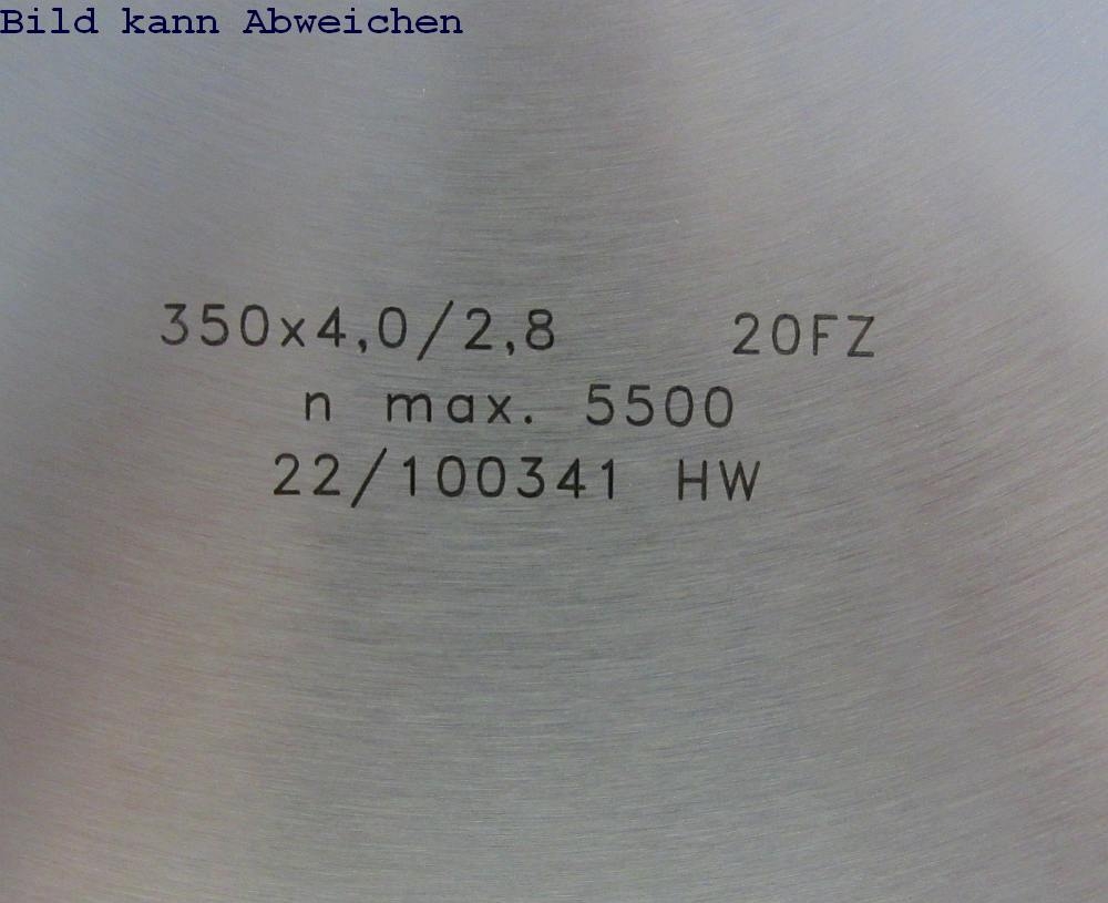 350x4,0/2,8 Z=20FZ HM-Trenn-und Besäumkreissägeblatt