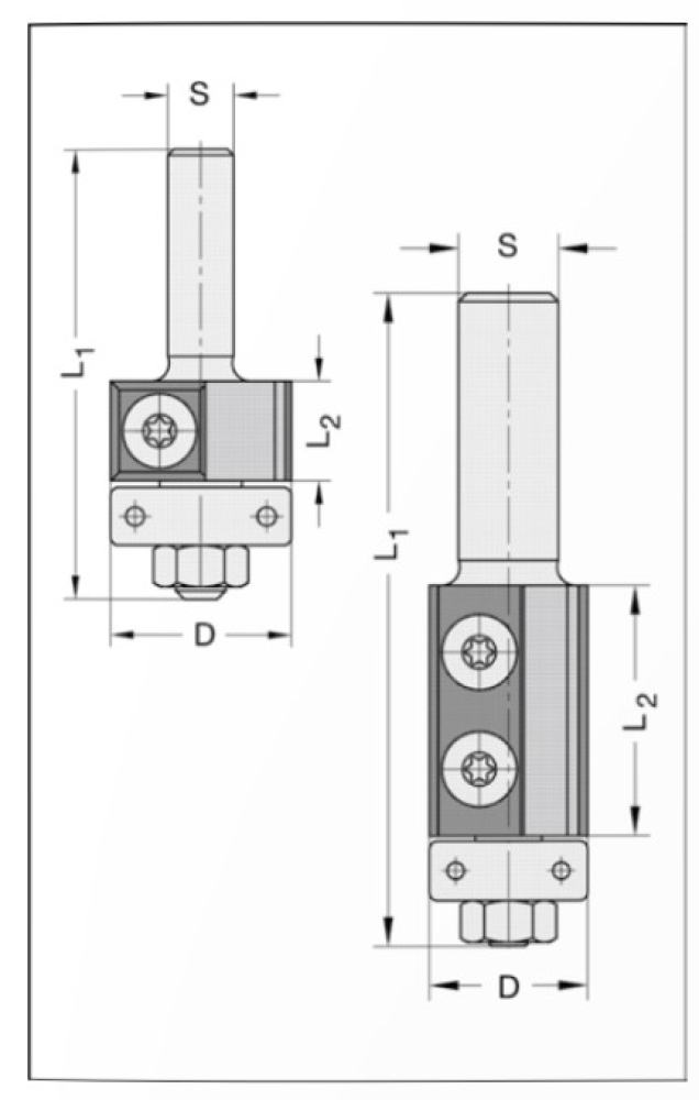 Wendeplatten-Bündigfräser 19x30x75x12 22226-5-19030-R