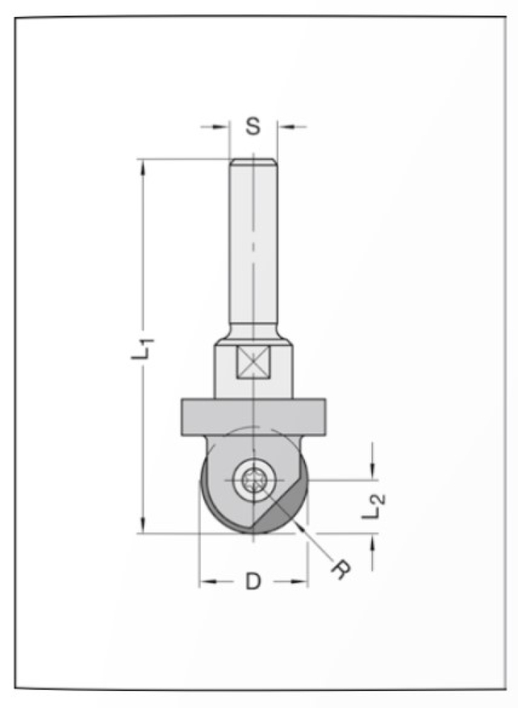 Wendeplatten-Hohlkehlfräser 12.7x6.35x52x6 22281-5-06300-R