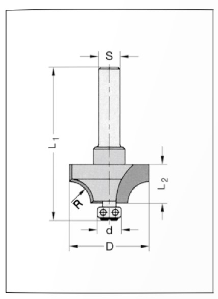 Viertelstabfräser 33x15.5x64x10 24605-5-33095-R