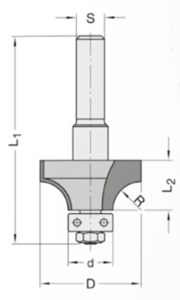 Abrundfräser 24.6x11.3x59x8 24623-5-24663-R