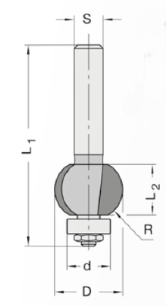 Flachhohlkehlfräser 19x13.2x55x8 x 30 24810-5-19000-R